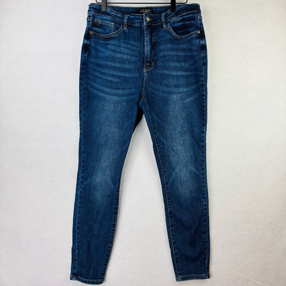 Judy Blue Skinny Fit Jeans Womens Sz 15 / 32 Medium Wash Stretch Denim High Rise